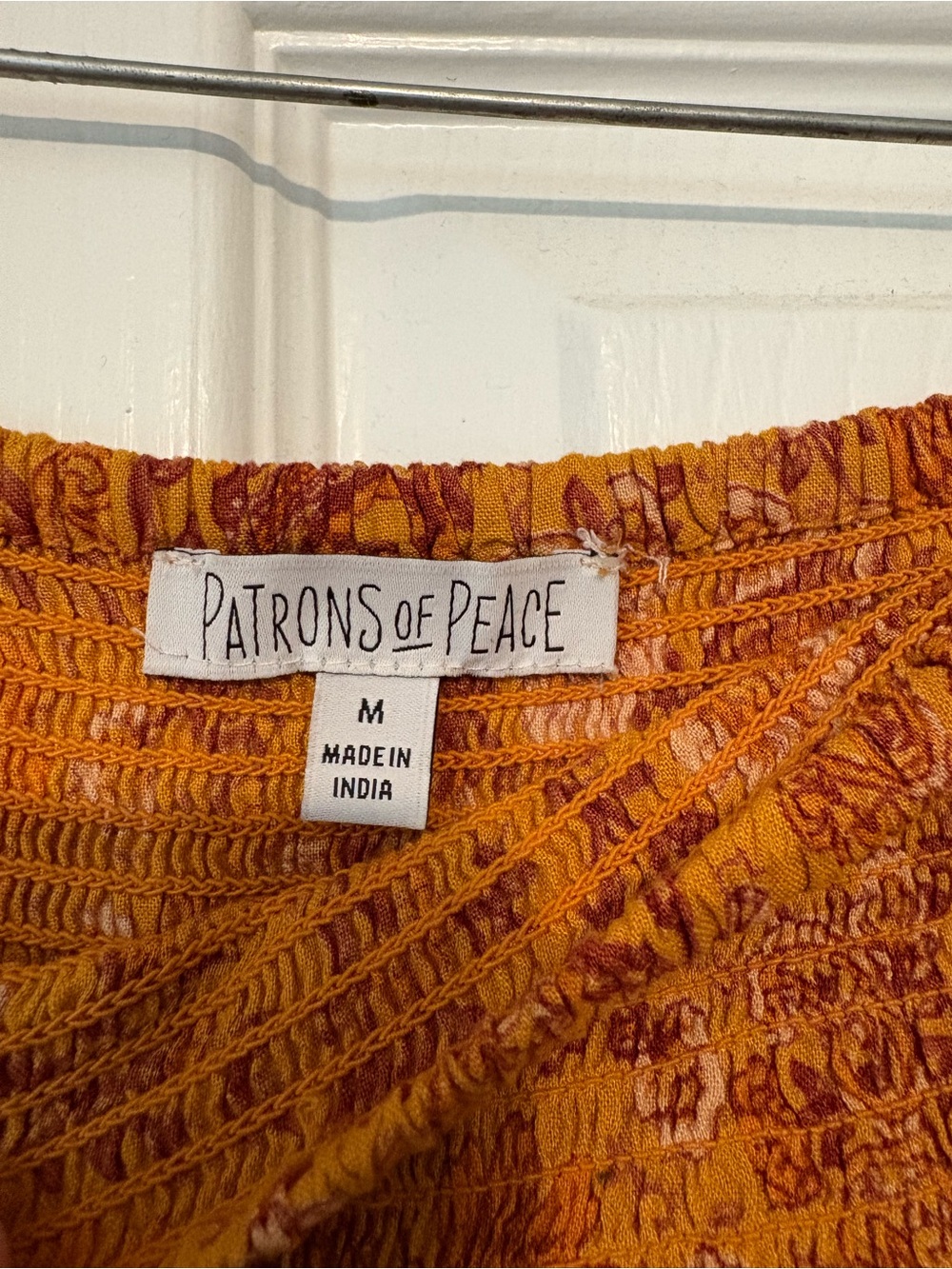Patrons of Peace Mustard Yellow Paisley Asymmetrical Maxi Skirt - Picture 3 of 4